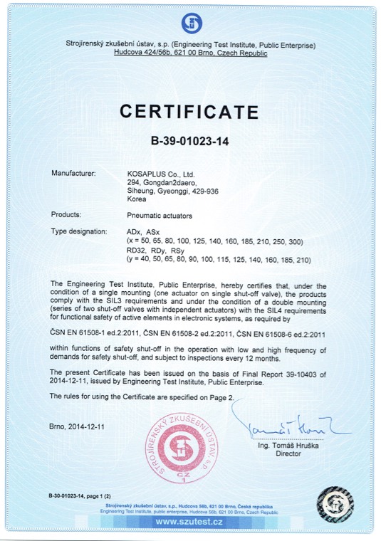 SIL 3 / SIL 4 — Functional Safety Certificate
